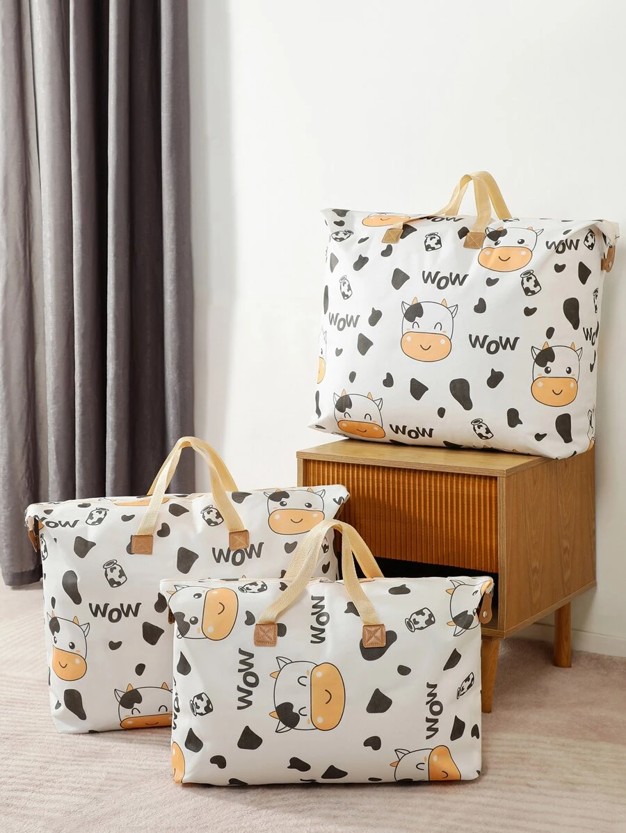 กระเป๋าเก็บผ้านวม ลาย วัว 1 ชิ้น gg-10