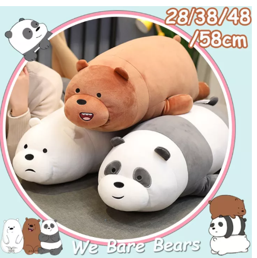 KID70-ตุ๊กตา We Bare Bears ตุ๊กตาแบบนอน ของเล่นตุ๊กตา ตุ๊กตากอด ของขวัญวันเกิด ตุ๊กตานุ่มนิ่ม ของเล่น ตุ๊กตาตัวใหญ่