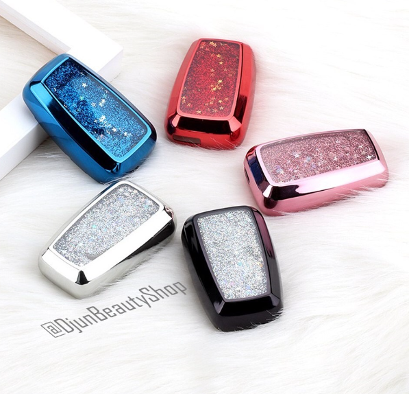 K28-เคสกุญแจรีโมทรถยนต์ Toyota Cross 2020 แบบฝาหน้าปุ่มใส และฝาหลังสี ระยิบระยับ วิบวับ ทำด้วยวัสดุคุณภาพด้วย TPU