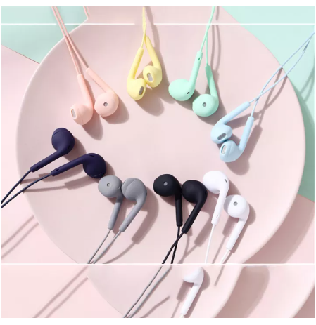 GE106-In-Ear หูฟังอินเอียร์ แบบมีสาย กีฬาหูฟังแบบมีสาย Super Bass 3.5 มม. สำหรับเล่นกีฬา ควบคุมสายสนทนา ไมโครโฟนชัด สำหรับ iPhone Huawei SAMSUNG OPPO VIVO Xiaomi Realme