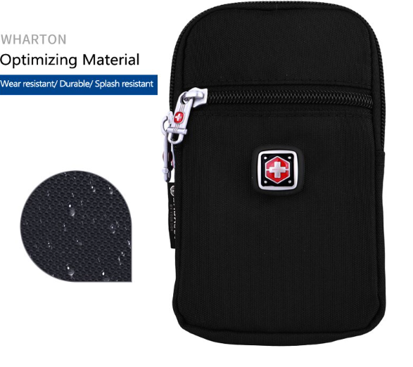 HU70-PAUKAOT ชายเอวกระเป๋า Casual Fanny โทรศัพท์กระเป๋ากระเป๋า Bum สะโพกกระเป๋าแนวตั้งซิปกันน้ำขนาดเล็กสำหรับช