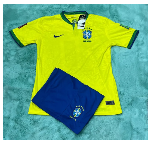 Z64-ชุดบอล ทีมชาติบราซิล มีเบอร์กับชื่อ ปี2022/23 แขนสั้น เสื้อพร้อมกางเกง มีครบไซส์ ใหม่ล่าสุด