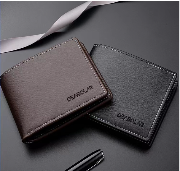 TOP16-กระเป๋ากระเป๋าสตางค์ผู้ชาย กระเป๋าเงินสไตล์แฟชั่น หนังPU