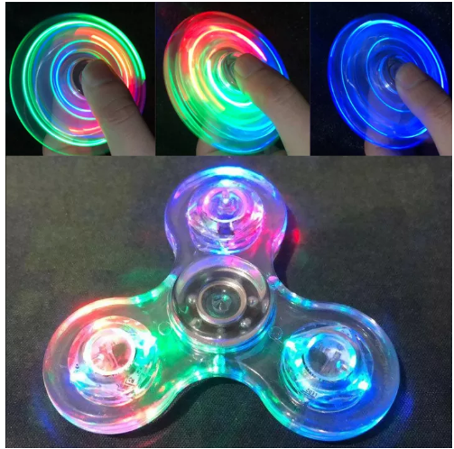 ONE03-ไจโร ของเล่น Fidget Spinner LED สีสันสดใส ของขวัญสำหรับเด็ก ลูกข่าง