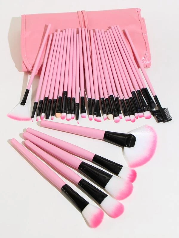 ชุดแปรงแต่งหน้า 32 ชิ้นและกระเป๋าเก็บของ 1 ใบ e-31