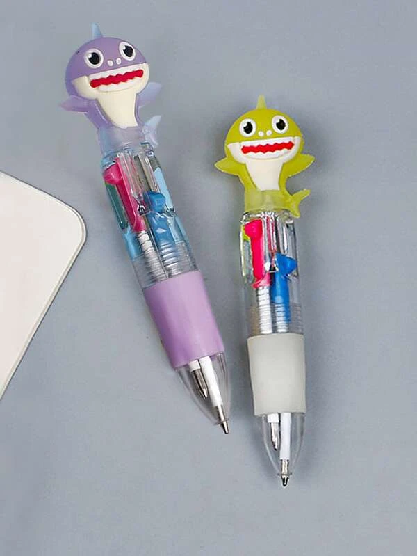 ปากกาลูกลื่น 1 ชิ้น ลายการ์ตูน ลายฉลาม s-10