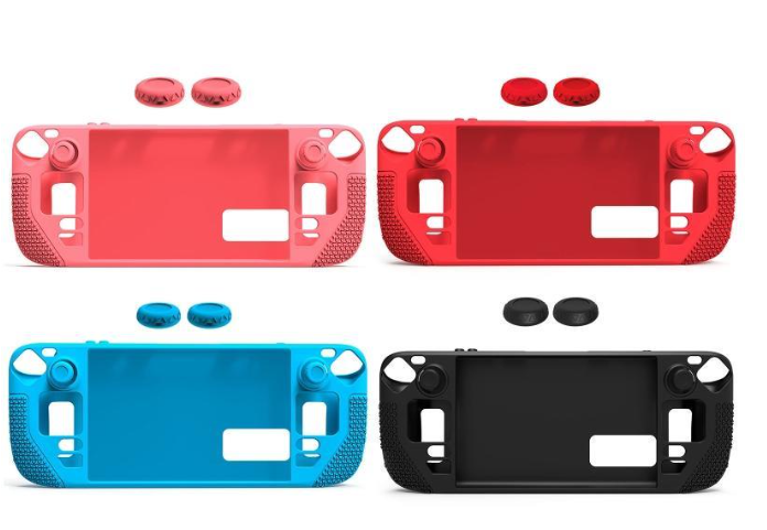 ROM99-Lightweight Soft Cover for Steam Deck Game Console Shell with 2 Joystick Caps