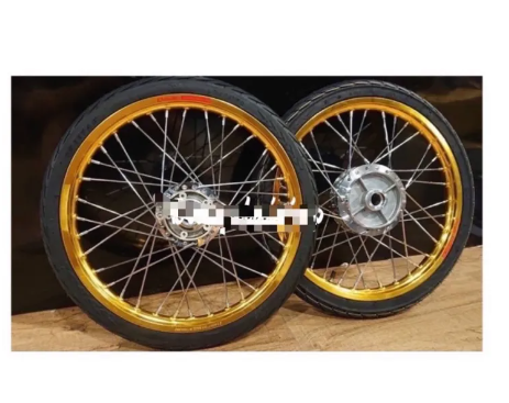 FU23-ชุดล้อพร้อมใส่ขอบเรียบหน้า+หลัง ดุมกระจกพร้อมยางนอก+ยางในเลือกสีได้สำหรับ Wave,Dreamทุกรุ่น มีตัวเลือกรุ่นในลิ้งค์ติดตั้งได้เลย