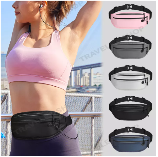 DK33-กระเป๋าคาดเอว กระเป๋าออกกำลังกาย กระเป๋าวิ่ง ซิป2ช่อง ใบเล็ก มี5สี T02