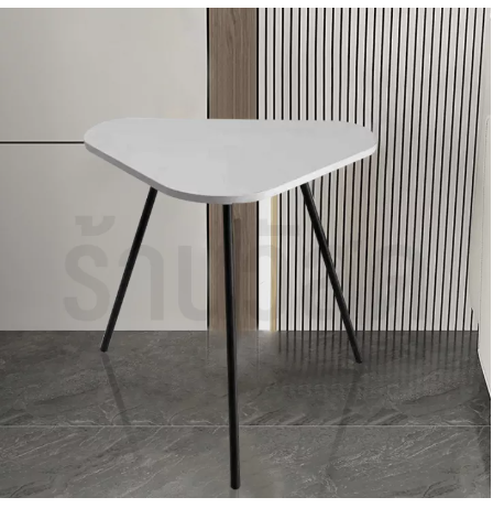 SA39-โต๊ะกลม โต๊ะสามเหลี่ยม สามขา โต๊ะกลม โต๊ะคาเฟ่แบบมินิมอล โต๊ะกลาง โต๊ะกาแฟ โต๊ะมินิมอล โต๊ะข้างเตียง ขนาด40*60*60cm// C06-1BL