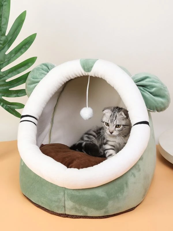 เตียง สัตว์เลี้ยง การ์ตูน หู & ตกแต่ง ปอมปอม 1 ชิ้น   j-11