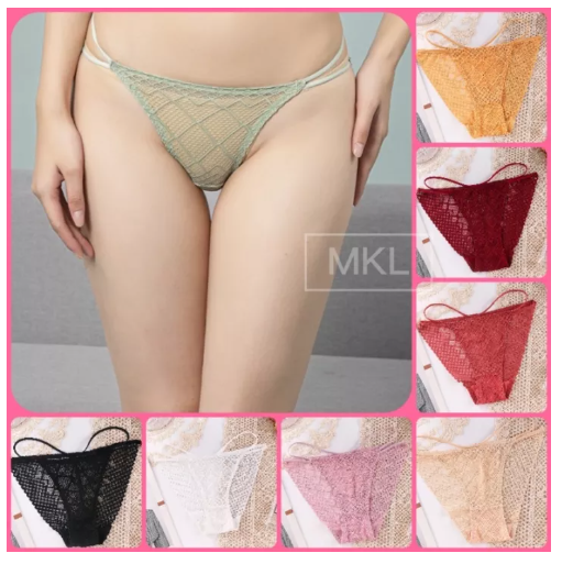 PAN61 ✨MKL✨กางเกงในผู้หญิง กางเกงในผ้าลูกไม้สีน่ารัก ลายเซ็กซี่ๆใส่สบาย หลากสี #3901