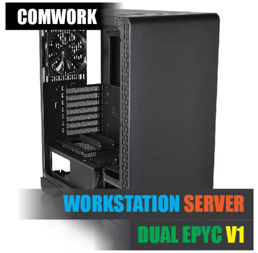 ค08 คอม 128 เธรด | ซีพียู DUAL AMD EPYC 7601 | เมนบอร์ด DUAL CPU | แรม 64GB | M.2 NVMe | SERVER WORKSTATION COMWORK