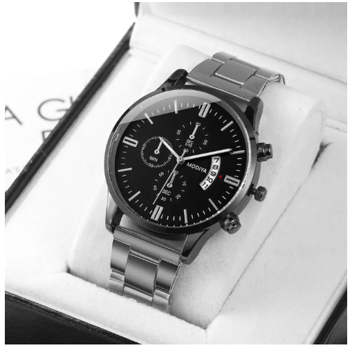 EW25-แฟชั่นธุรกิจชายสแตนเลสแบบสบายๆแบบแอนะล็อกควอตซ์ปฏิทินนักเรียนนาฬิกาข้อมือขนาดใหญ่นาฬิกาผู้ชายของขวัญ