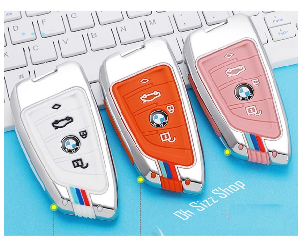 K99-เคสโลหะรีโมทรถบีเอ็มดับเบิ้ลยู BMW ทรงใบไม้ Full Package 2022 วัสดุคุณภาพด้วย Alloy/ Luminescence 3D Silicone