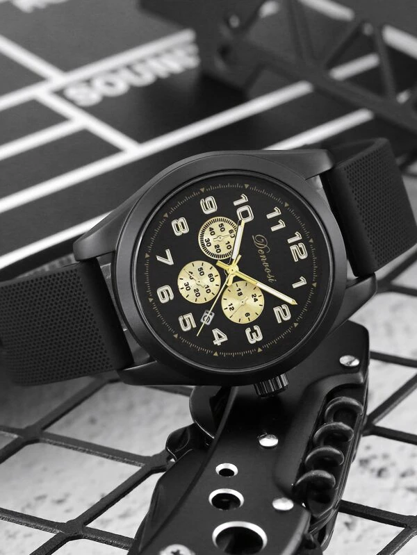 ผู้ชาย นาฬิกาควอตซ์ พร้อมวันที่ หน้าปัดกลม ด้วยตัวชี้  น-88