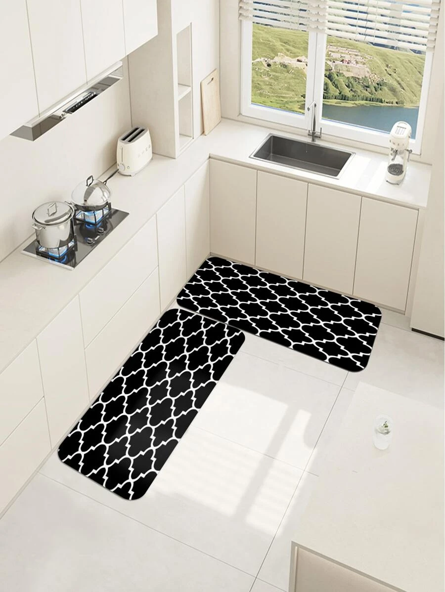 พรมห้องครัว ลวดลาย เรขาคณิต 1 ชิ้น  jj-25