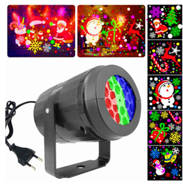 MW238-โคมไฟโปรเจคเตอร์เลเซอร์ LED รูปเกล็ดหิมะ กวางเอลก์ 16 รูปแบบ สําหรับตกแต่งเวที คริสต์มาส ปีใหม่
