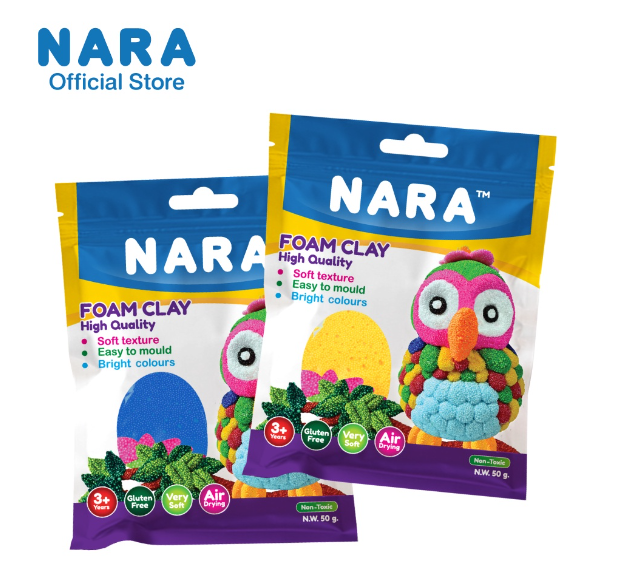 TOY92-NARA Foam Clay โฟมปั้น ขนาด 50 กรัม (เลือกสี)