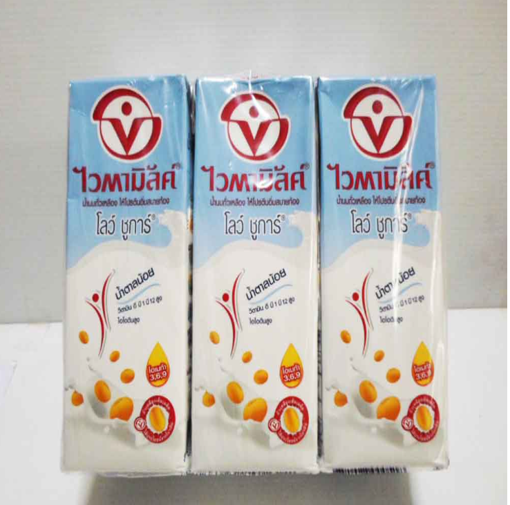 TAN29-ไวตามิลค์เจ สูตรหวานน้อย (250ml x 6's)