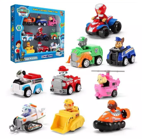 JIN81-ของเล่นรถของเล่น Paw Patrol 1 กล่อง 9 สำหรับเด็ก