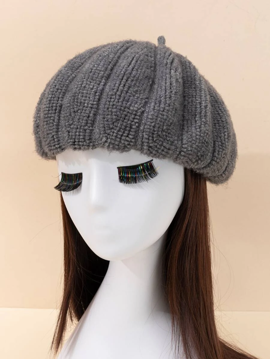 หมวกเบเร่ต์ แคชเมียร์ & ผ้าวูล สีพื้น  i-73