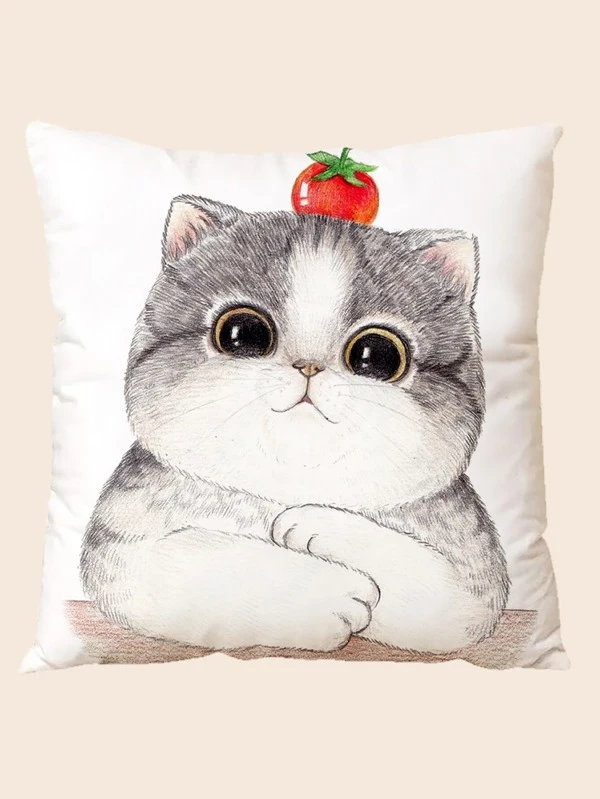 หมอนอิง 1 ชิ้น ลายการ์ตูน ลายแมว a-50