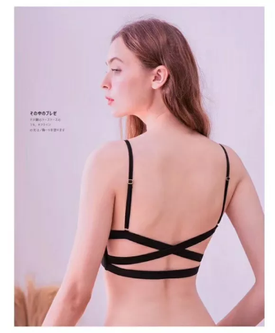 BRA77 RIKA Sexy Bra บราไร้โครง ฟองน้ำถอดออกได้ AA1011 ชุดชั้นในแฟชั่น บราเซ็กซี่ ครอปครึ่งตัว ครอปโชว์หลัง สายไขว้ สายเดี่ยว บราไร้ขอบ ไร้โครง