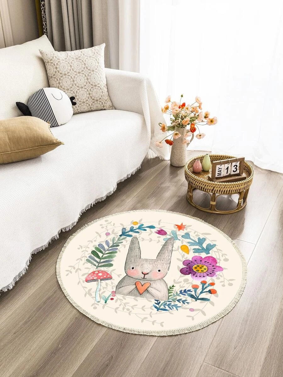 พรม 1 ชิ้น ลายการ์ตูน ลายกระต่าย ii-70