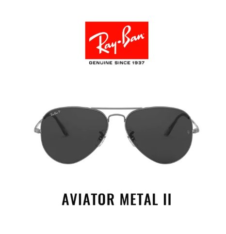 (ว#024) RAY-BAN AVIATOR METAL II - RB3689 004/48 -Sunglasses