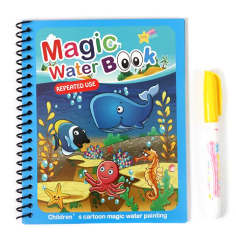 GO39-หนังสือน้ำกราฟฟิตี สมุดระบายสี ด้วยน้ำเปล่า สีระบายน้ำ สมุดฝึกวาดภาพระบายสี ระบายซ้ำได้ มีหลายแบบ magicwaterbook อุปกรณ์ระบายสี สมุดระบายน้