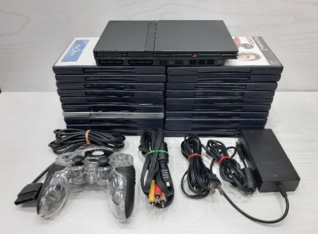 ROM74-เครื่อง PlayStation 2 Slim รุ่น 7 | 9 PS2 เล่นแผ่นแท้ เล่นก๊อปไม่ได้ พร้อมแผ่นเกมแท้ 50-100 แผ่น ไฟไทยได้ พร้อมเล่น เพทู