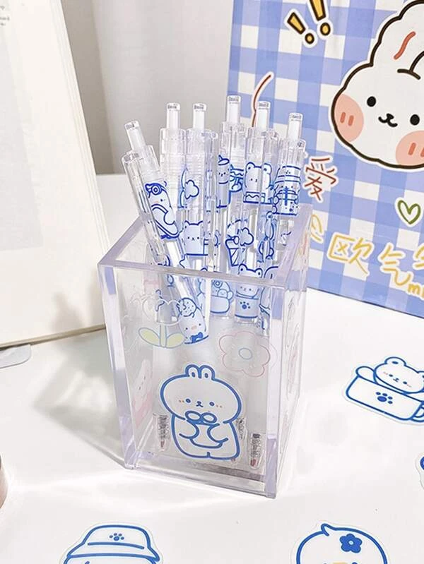 ปากกาลูกลื่น ภาพกราฟิกรูปตัวการ์ตูน 6 คู่ s-58