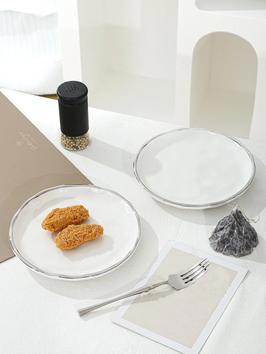 จาน ขอบสีตัด 1 ชิ้น  ff-56