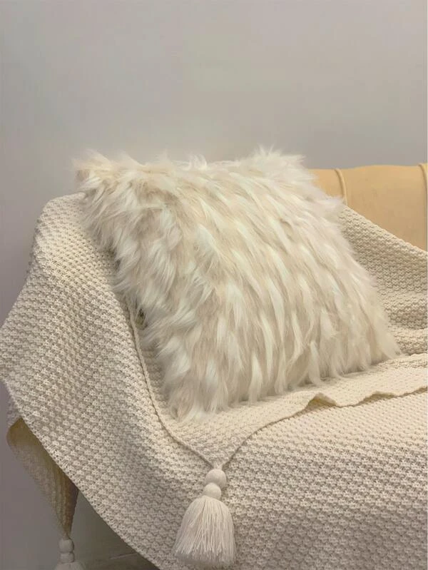 หมอนอิง ไม่มีฟิลเลอร์ สีพื้น ผ้าพลัฌ a-28