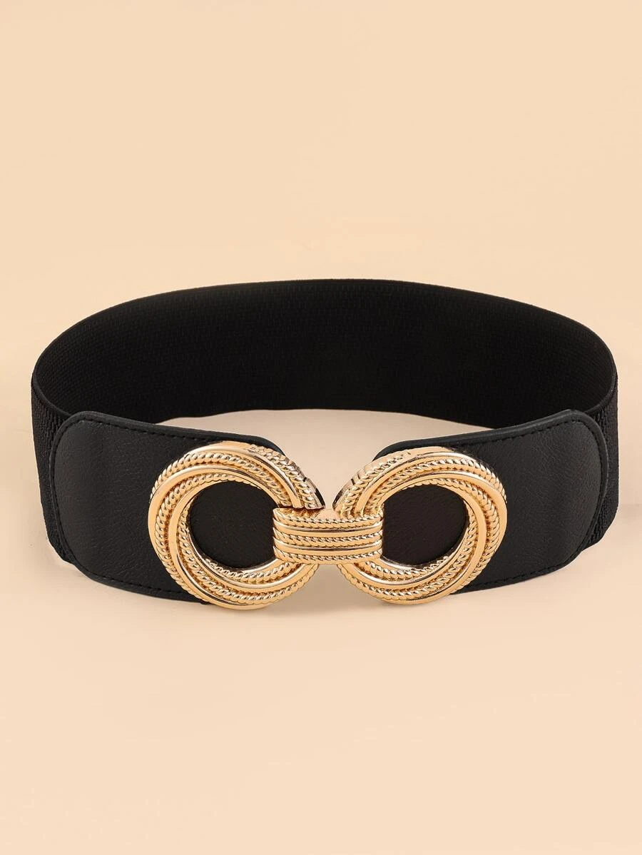 เข็มขัดยางยืด ปุ่มโลหะ  l-099