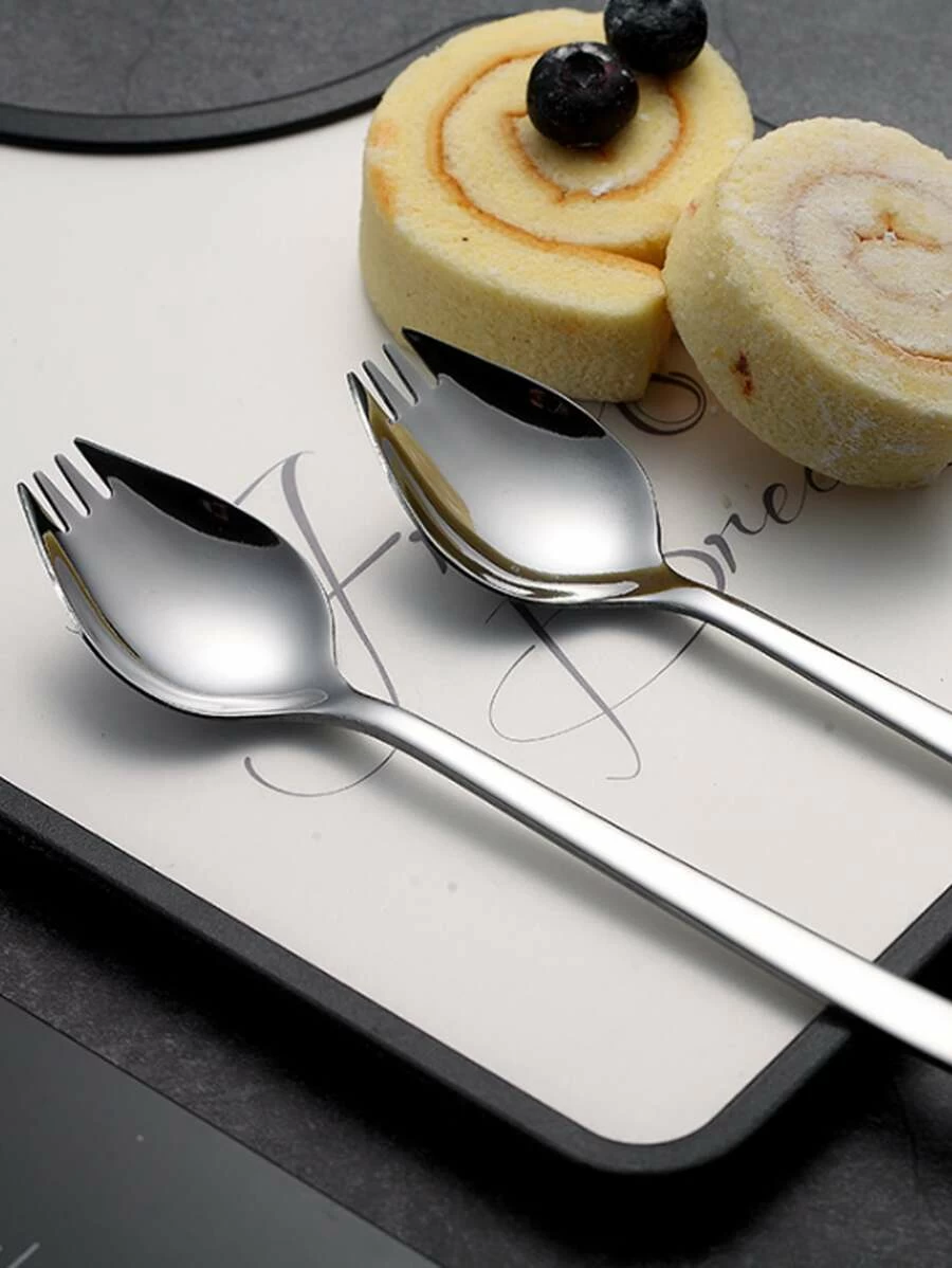 1 ชิ้น 2 ใน 1 ช้อนสแตนเลส  hh-70