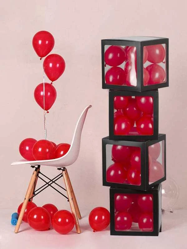 กล่อง โปร่งใส ลูกโป่ง 1 ชิ้น p-80