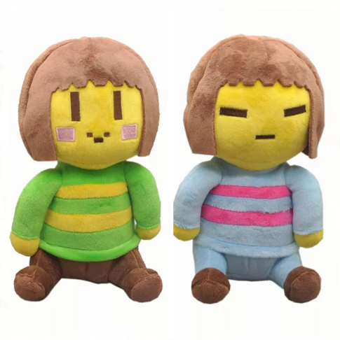 N52-2ชิ้น/ล็อต23เซนติเมตรUndertale Chara & Friskตุ๊กตาผ้ากำมะหยี่น่ารักUndertaleสาวตุ๊กตาของเล่นยัดไส้นุ่มของเล่นอะนิเมะสำหรับของขวัญสำหรับเด็ก