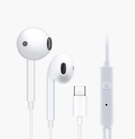 GE105-หูฟัง vivo Type c Headphones คุณภาพสูงของแท้ อินเอียร์ พร้อมแผงควบคุมอัจฉริยะ และไมโครโฟนในตัว ใช้กับช่องเสียบขนาดType C รองรับ X50 X60 X27 XIAOMI SAMSUNG HUAWEI