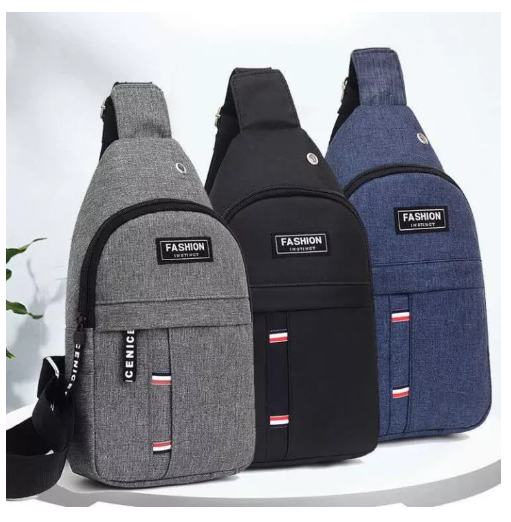 BAG87-กระเป๋าผู้ชาย กระเป๋าคาดอก แคนวาส แฟชั่น อินสติง กระเป๋าคาดเอว กระเป๋าสะพาย กระเป๋าแฟชั่น(L-003)