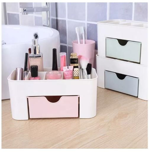 UTI87-กล่องใส่ของ 6 ช่อง(01) แบบมีลิ้นชัก อุปกรณ์จัดเก็บอเนกประสงค์ ที่ใส่เครื่องสำอาง