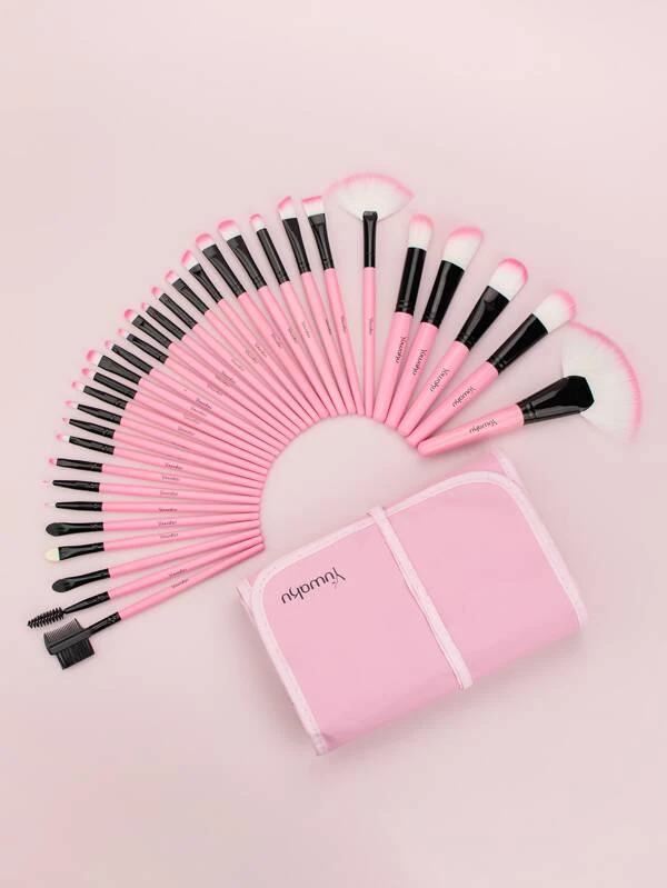 เซต แปรงแต่งหน้า 32 ชิ้น และ กระเป๋าใส่ของ e-41