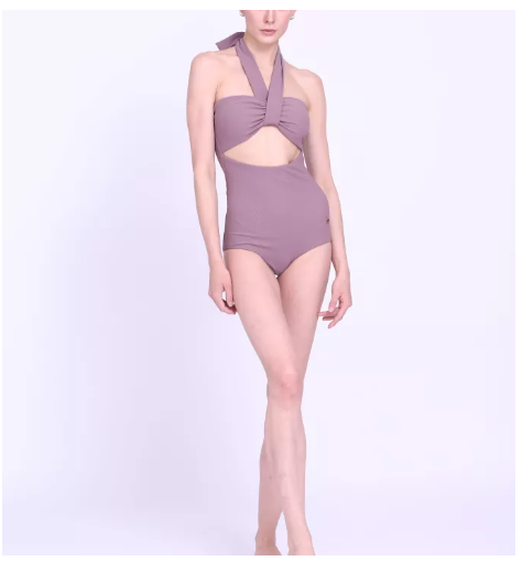 S59 BSC Streamline ชุดว่ายน้ำ วันพีช ขาเว้า สีม่วง G2P1BSJ14301DW