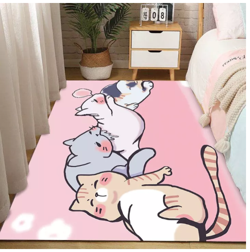 UTI51-พรมแบบ3D มี 2 ขนาด40x60 cm./80X160 cm. พรมปูข้างเตียง พรมปูพื้นห้องนั่งเล่น พรม3มิติปูพ้นลายสวย พรม3Dผืนใหญ่ carpet พหรมใหญ่ พรมห้องพระ