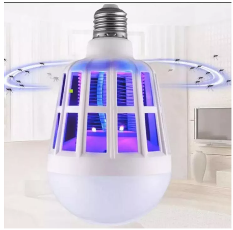 ROB92-หลอดไฟไล่ยุง หลอดไฟไล่แมลง 15(W) แถม ขั้วE27 /0874