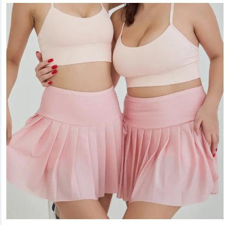 SF24-Luxeflex Pleated Skirt (Paris) - กระโปรงพรีทชมพู / กระโปรงออกกำลังกาย กระโปรงกีฬา เสื้อผ้ากีฬา