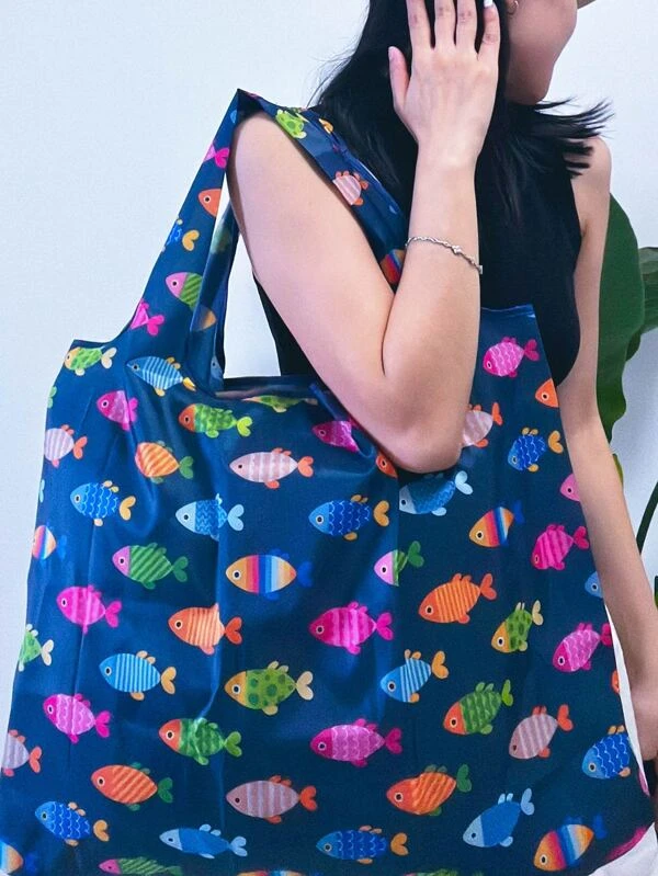 กระเป๋าช้อปปิ้ง ลายปลา n-41