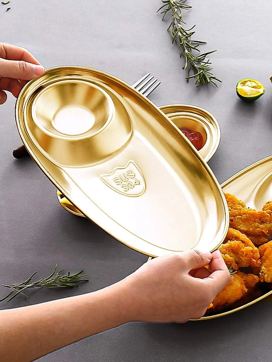 จาน สแตนเลส 1 ชิ้น  ff-92