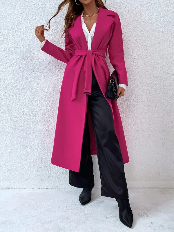 โอเวอร์โค้ท ผ่าหน้า สายผูกเอว ก-6